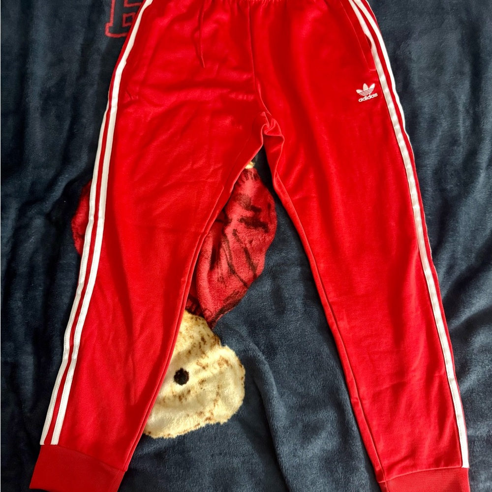 Adidas Mens Large Red Originals Adicolor Classics Superstar SST Track Pants